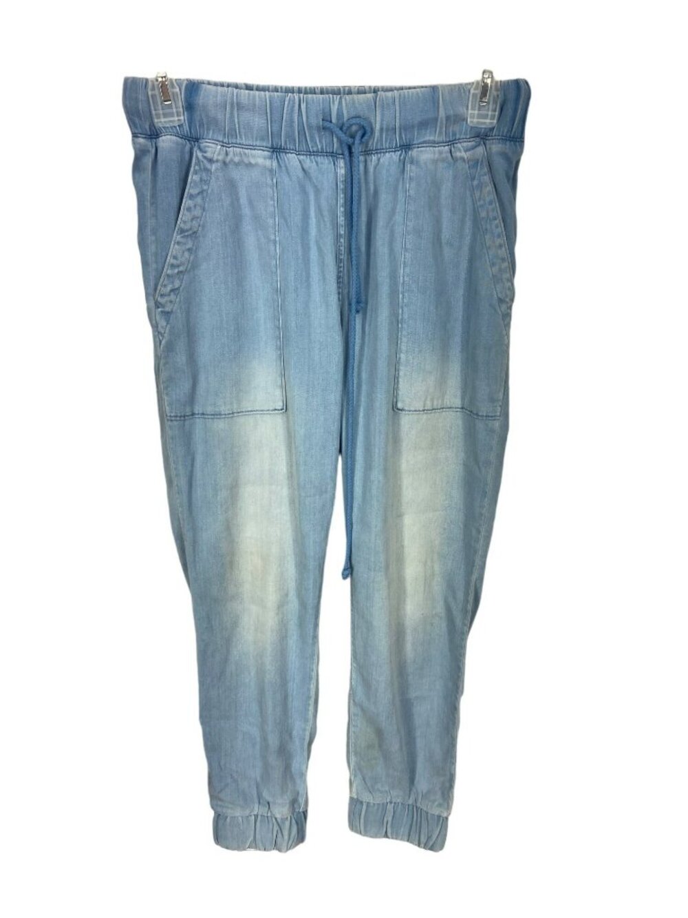 Side Stitch Light Wash Drawstring Elastic‎ Waist Size Small Pants